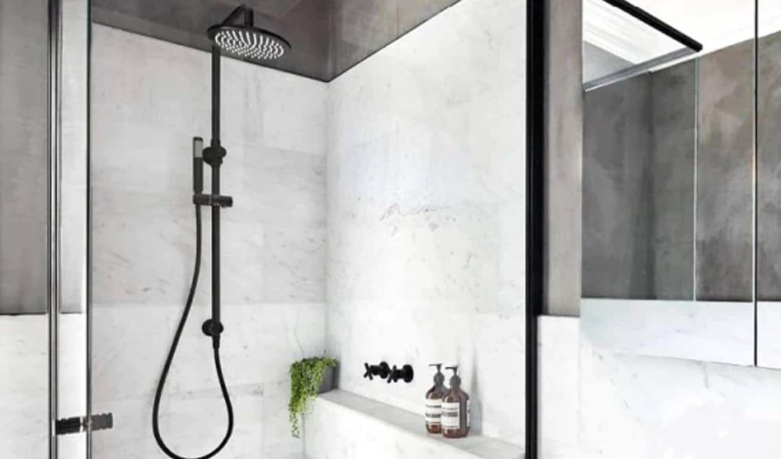 a rainhead shower on a brisbane bathroom renovation
